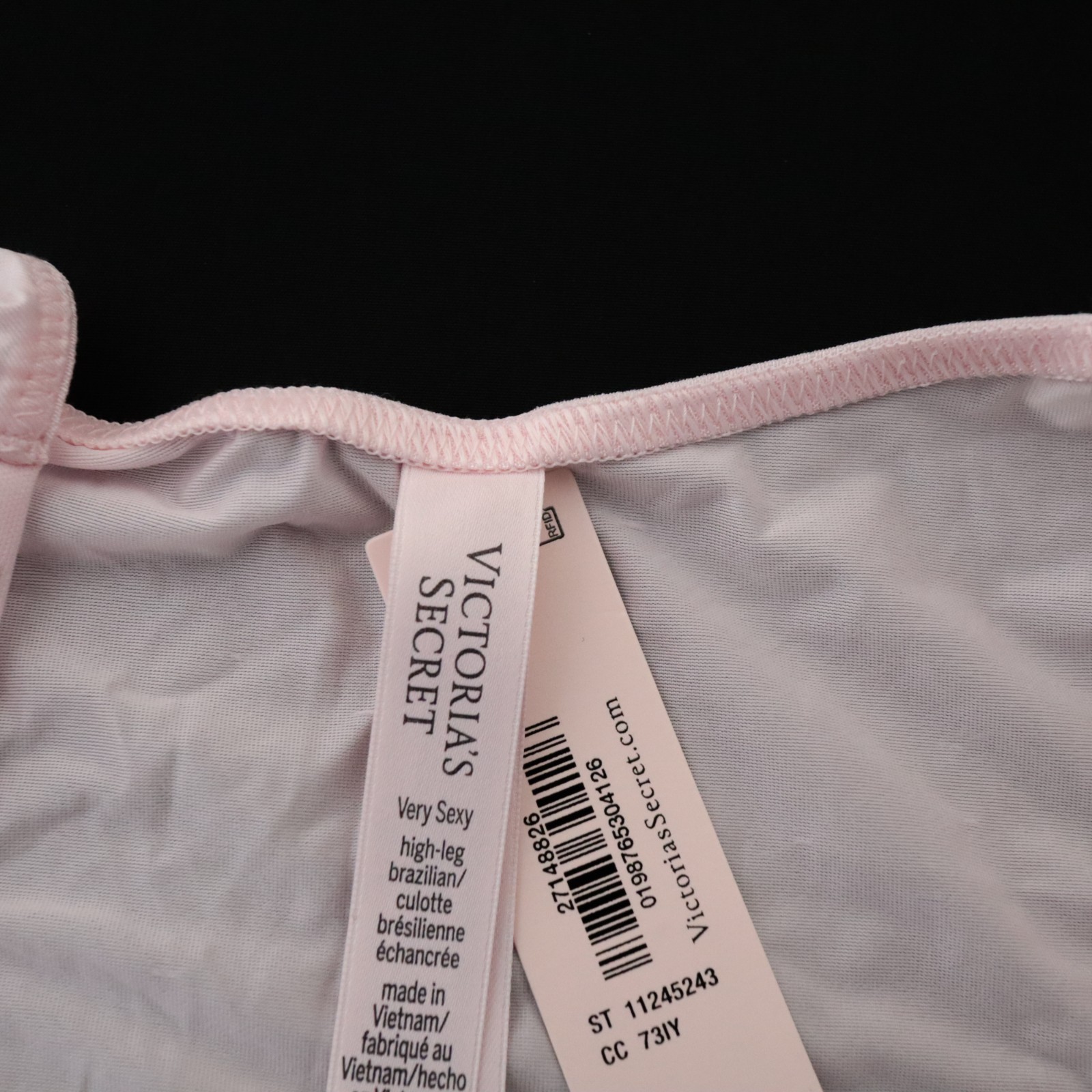 4 Victoria’s Secret Very Sexy Satin Logo Shine Strap Brazilian Panty LOT S M XL