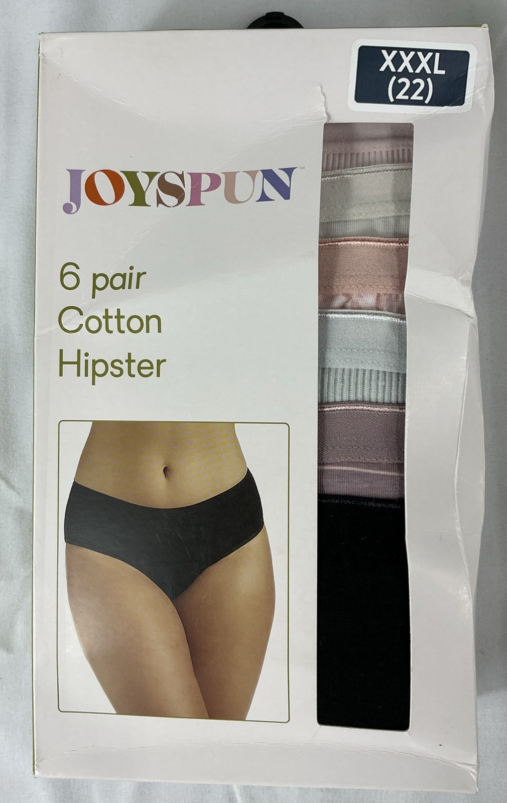 Joyspun Cotton XXXL Hipster Panties 6 Pair New In Box