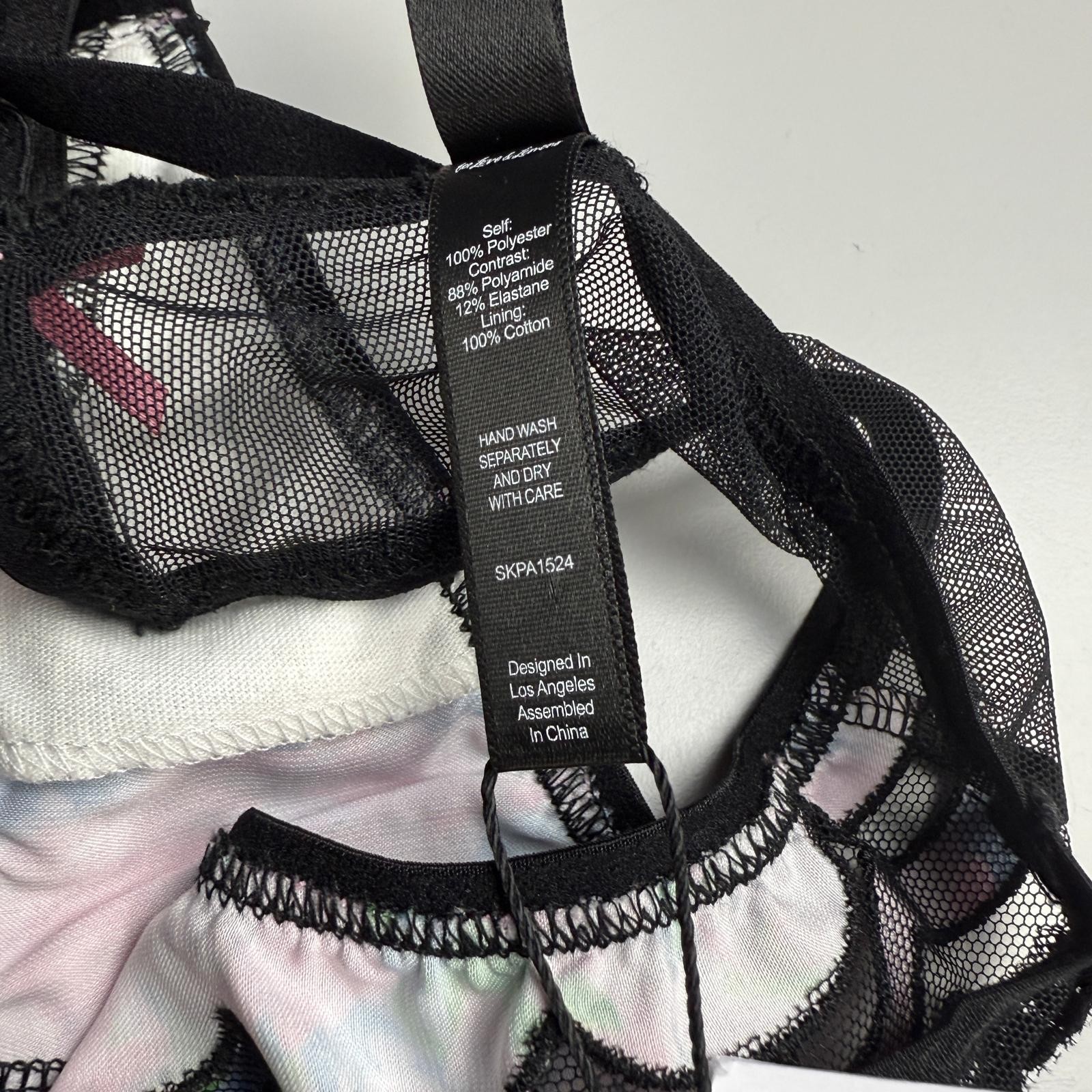 NWT FOR LOVE & LEMONS Odette Floral High Waist Thong Panty Sz XXS