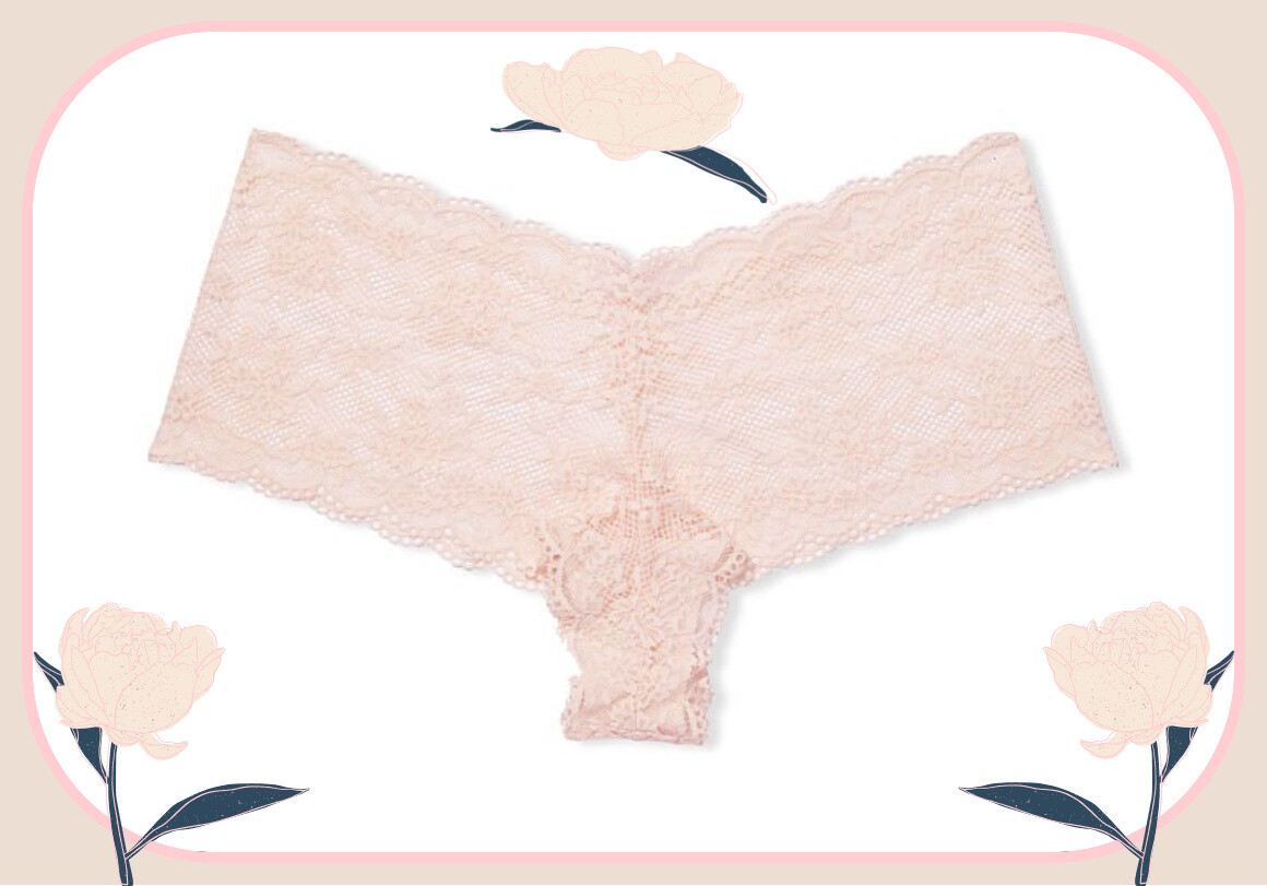 $25 M L XL XXL Pink Love Cloud LACE Victorias Secret SHORTIE BOYSHORT Pantie