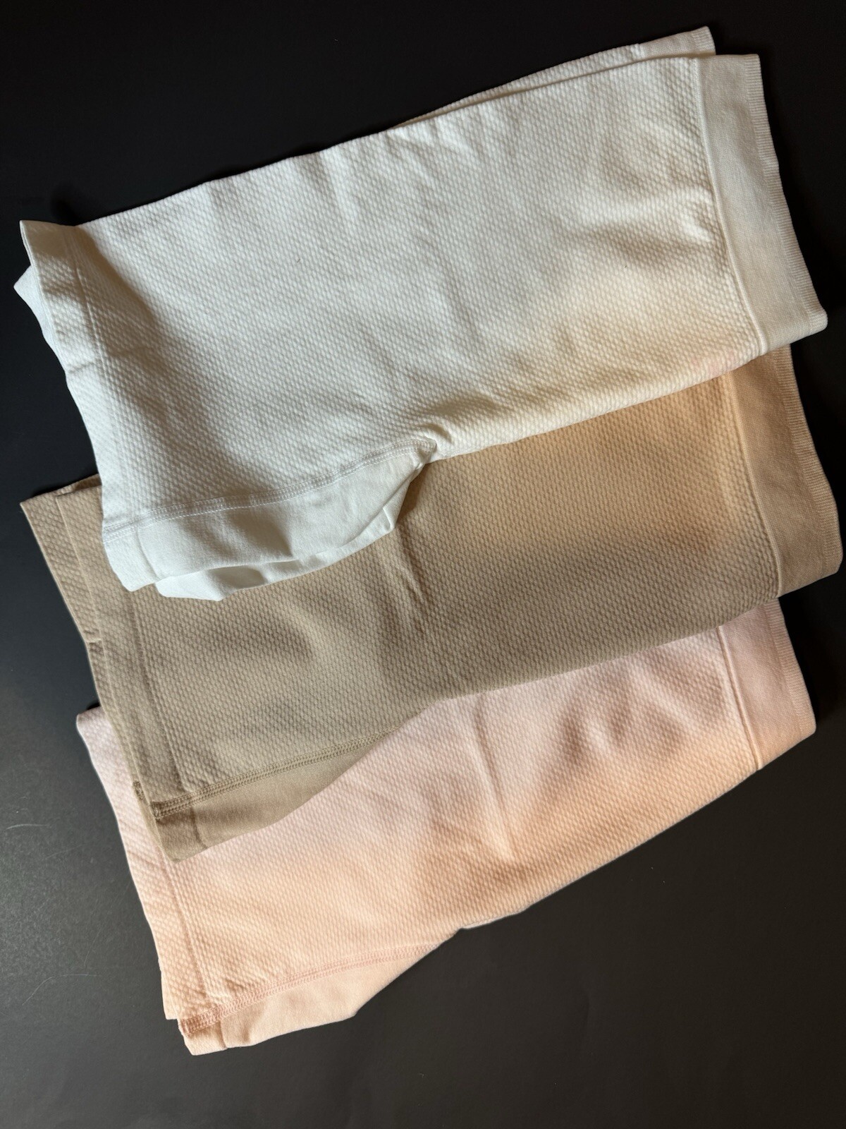 Breezies Air Effects Set of 3 Long Line Panties Basic Medium Nude Pink White NEW