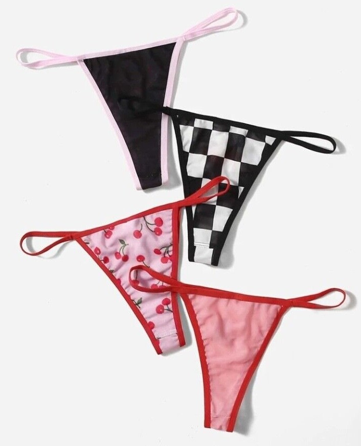 Womens Size 6-8-10-12-14-16 Gamer Gothic Anime Thong Knickers Underwear S M L XL