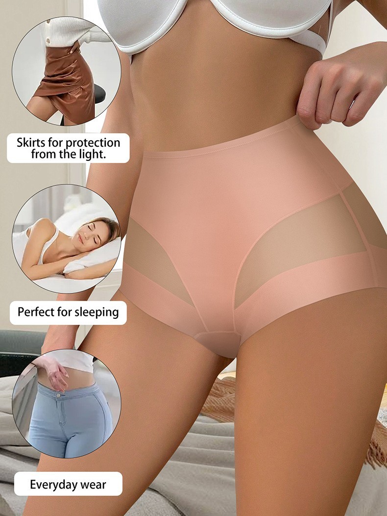 3 Pack High Waist Mesh Tummy Control Butt Lift Shapewear – Sheer Breathable