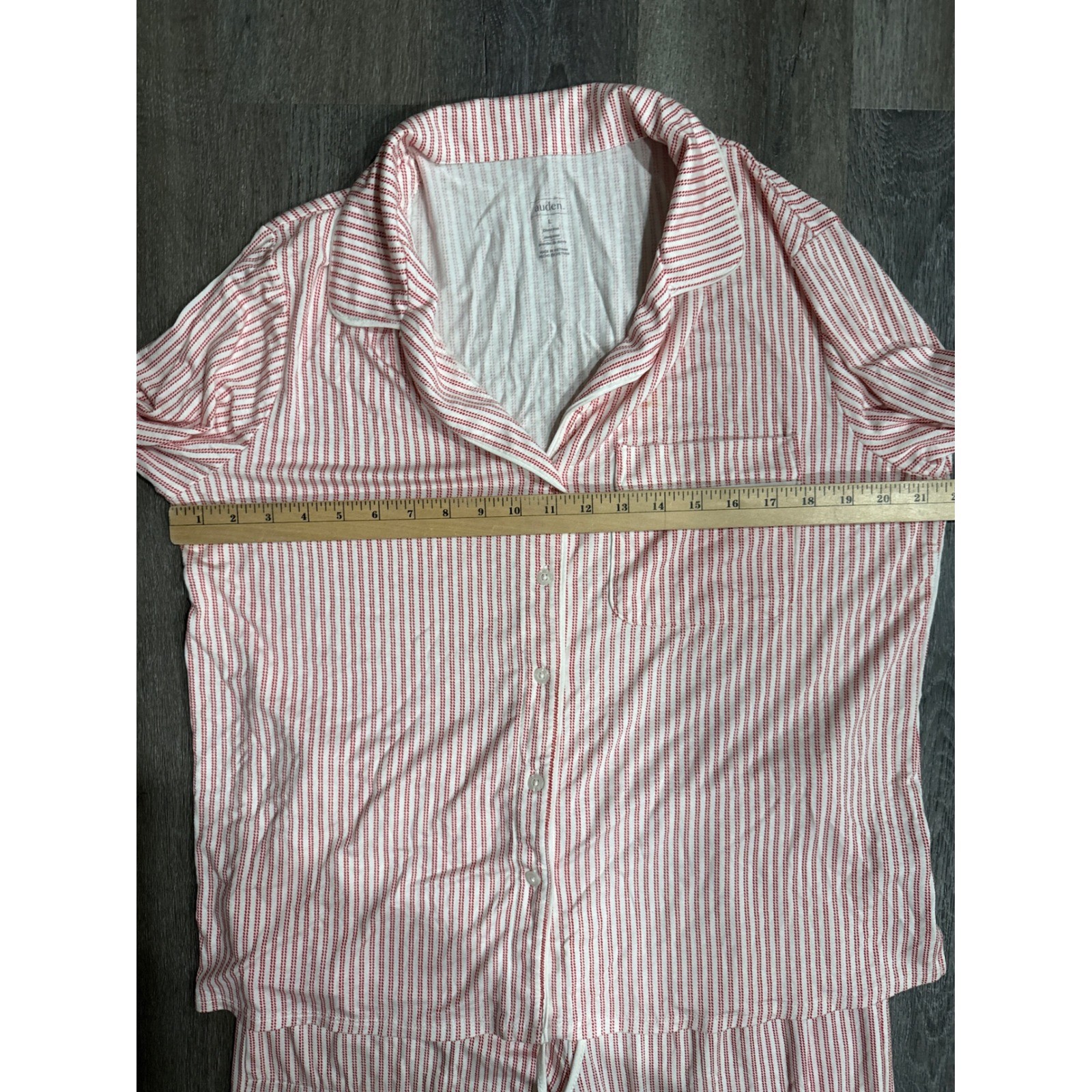 M/L -L top/ M bottom Cloud Knit Auden Modal Soft pajama set, Christmas red/white