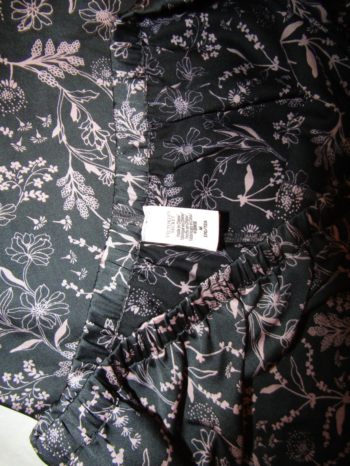 Victoria’s Secret Size M Satin Cami & Shorts Lingerie Sleep Set Grey Pink
