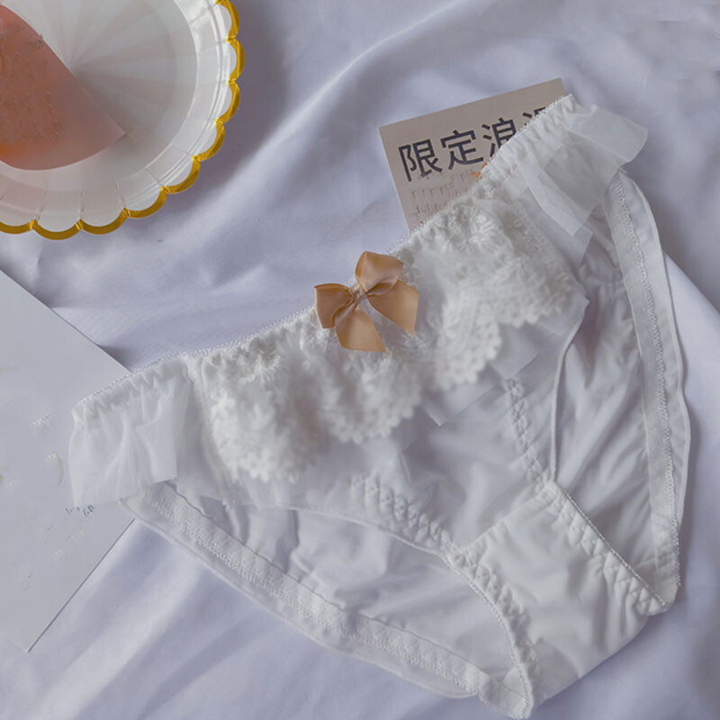 Japanese Lolita Girls Bow Panties Briefs Knickers School Cute Princess Underwear