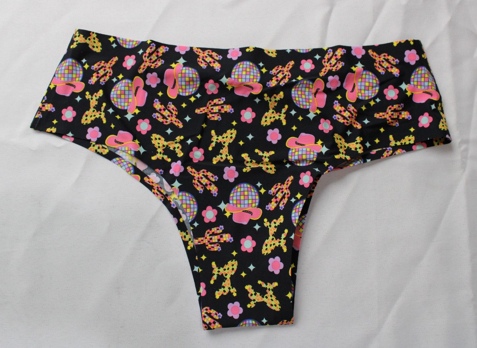 Cheek Boss Women’s Seamless Cheeky Underwear DH3 Disco Rodeo Medium NWT
