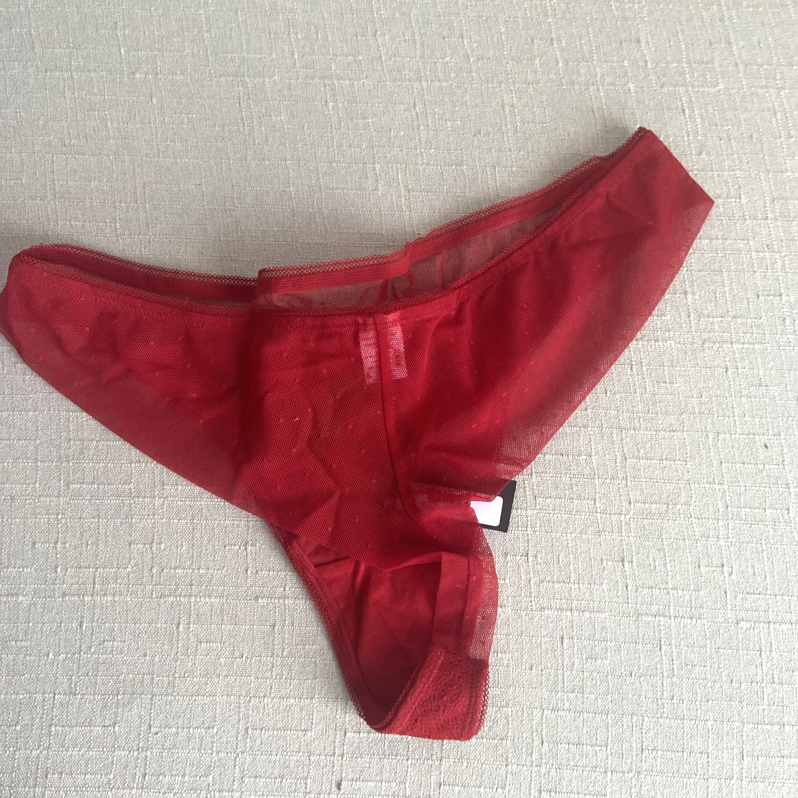 NWT Addiction Nouvelle lingerie HUIT JOIE TANGA Panty Dark Red X-Large