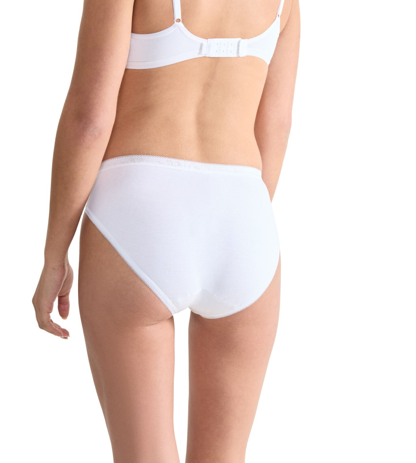 Sloggi Basic Pearl Tai High Leg Briefs Knickers 2 Pack 10221621