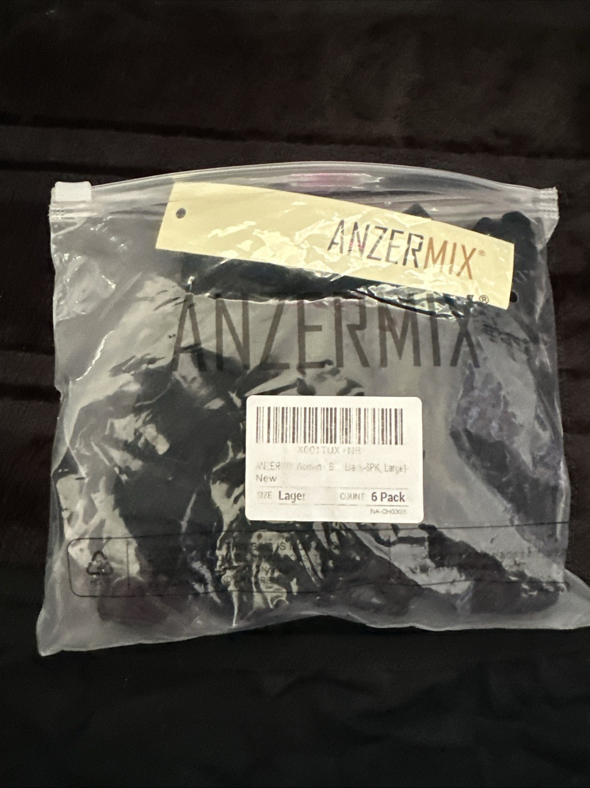 ANZERMIX Women’s Breathable Cotton Thong Panties, Large Pack of 5