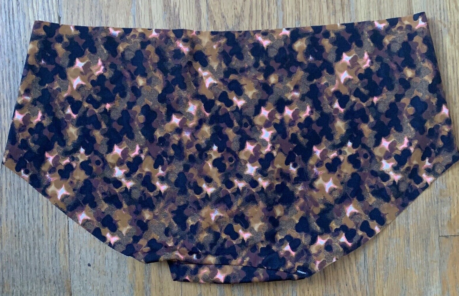 Auden Womens Laser Cut Hipster Underwear Tortoise Brown Black Size XS NEW