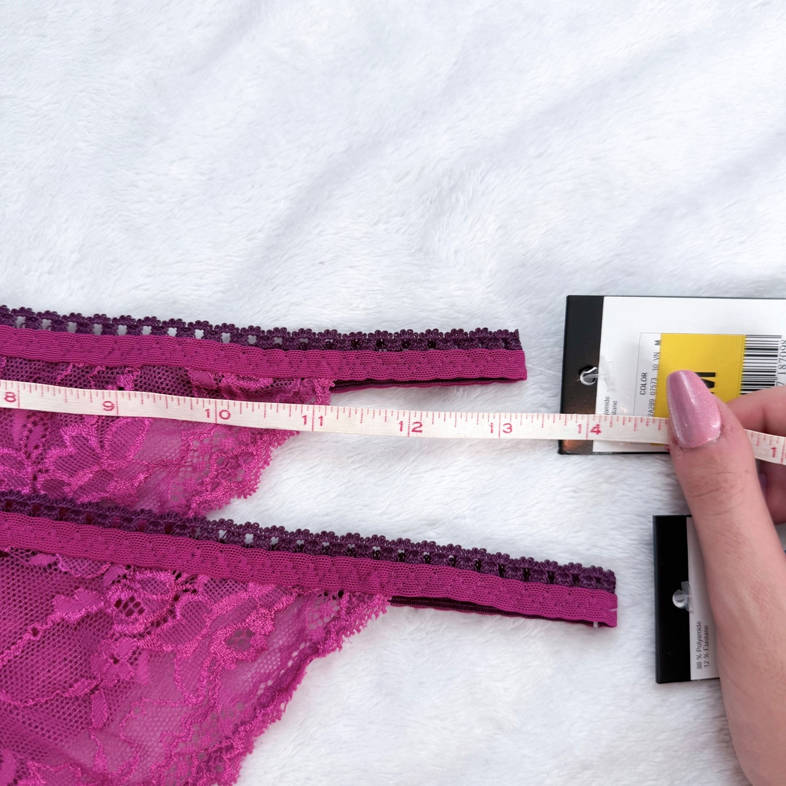 Vintage Emporio Armani Pink Lace Gardenia Thong NWT Deadstock Sexy Lingerie Y2K