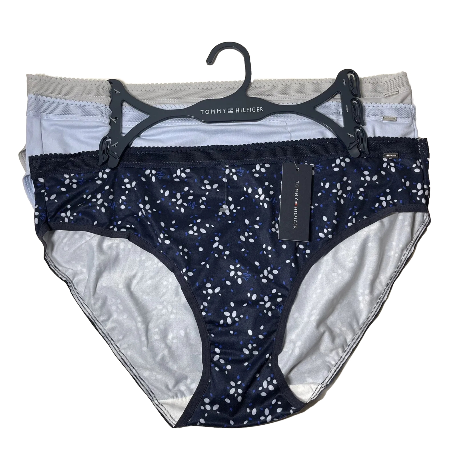 TOMMY HILFIGER 3 PK Womens Size XL Multicolor BIKINIS UNDERWEAR PANTIES Tag less