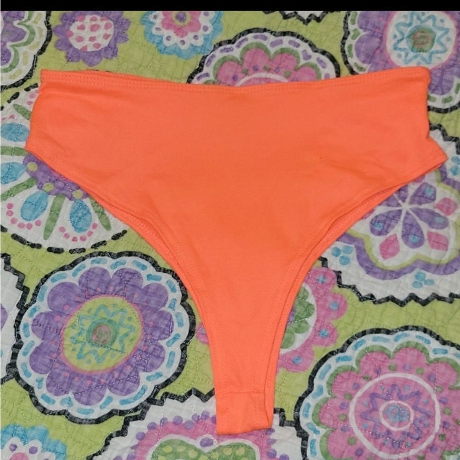 Fashion nova small women’s bright neon orange panties new without tags