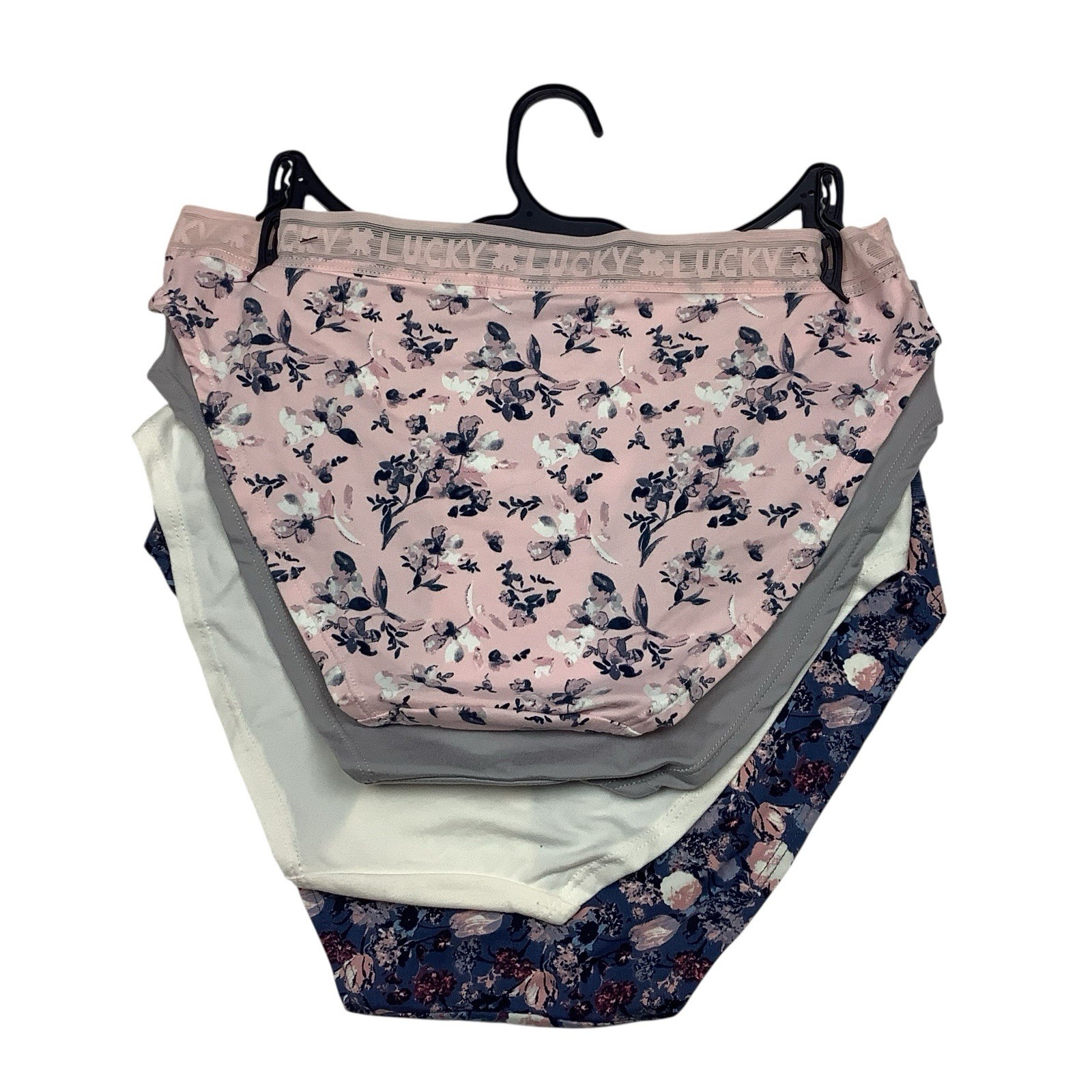 Lucky Brand Super Soft Bikini Underwear 4 Pack Women M Panties Blue Pink NEW