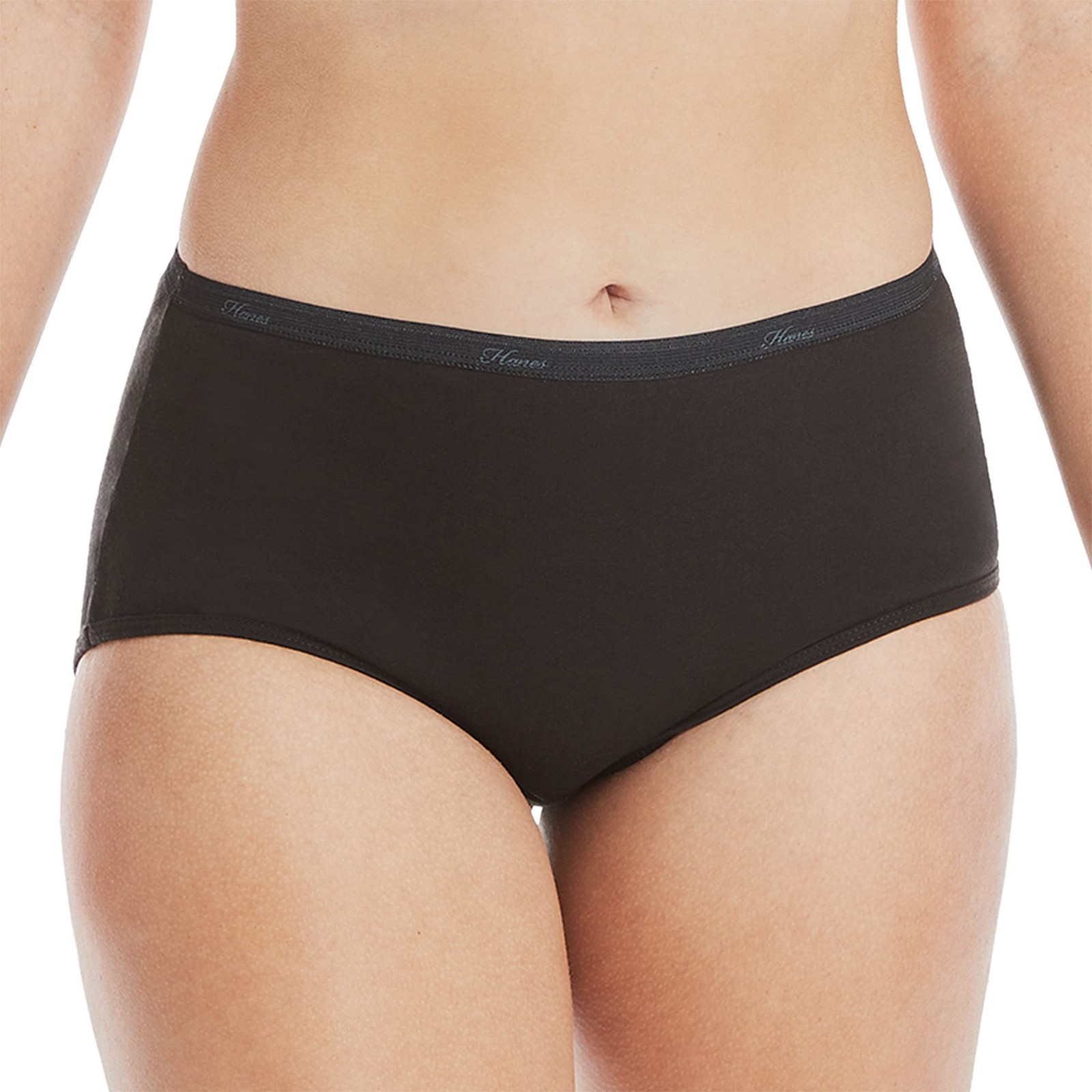 Hanes Women’s Cotton Brief Underwear, Moisture-Wicking, 6-Pack Assortment Size 6