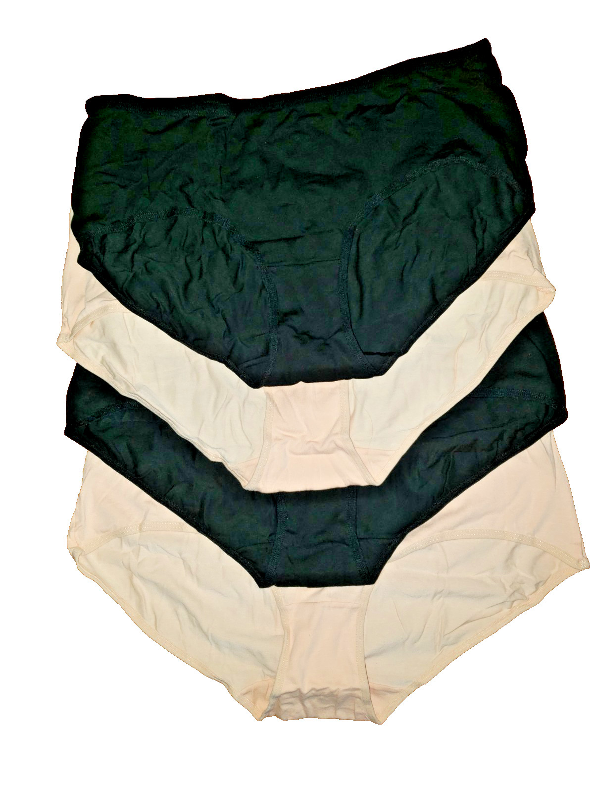 4 Pk Innersy Panties Women’s High Cut String Bikini Underwear beige/blk size XXL