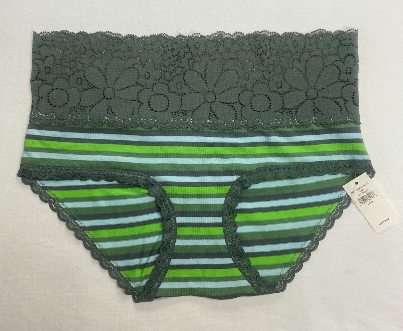 Aerie Candy Lace Cotton Boybrief Underwear — GREEN MISSION S
