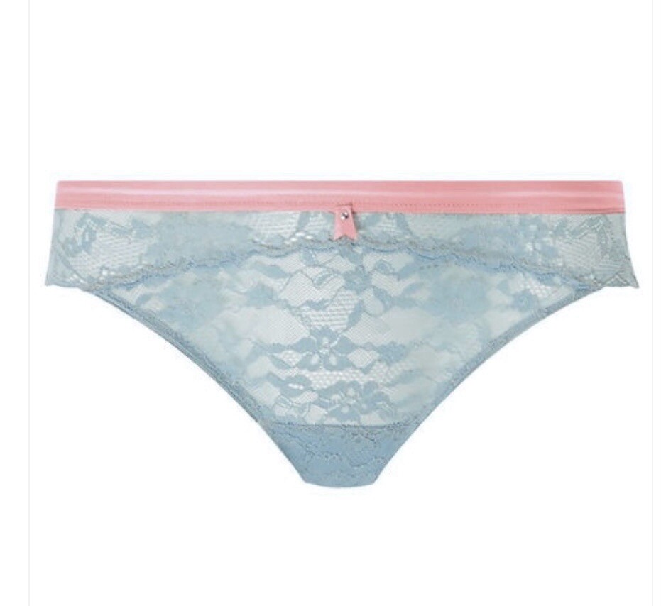 Freya Offbeat Blue Lace Brief Knickers UK S/10