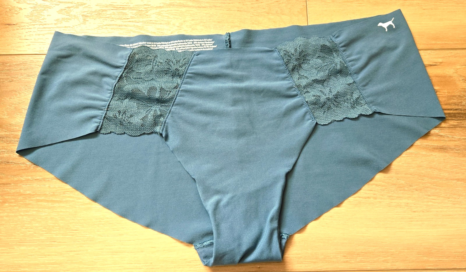 Victoria’s Secret PINK Green Smooth Lace Trim Dog No-Show Hipster Panties XL