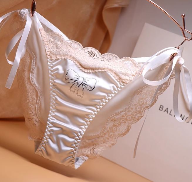 1/6 Pack Lot Womens Lady Sexy Satin Panties Lace Brief Undies Tie String Bikinis
