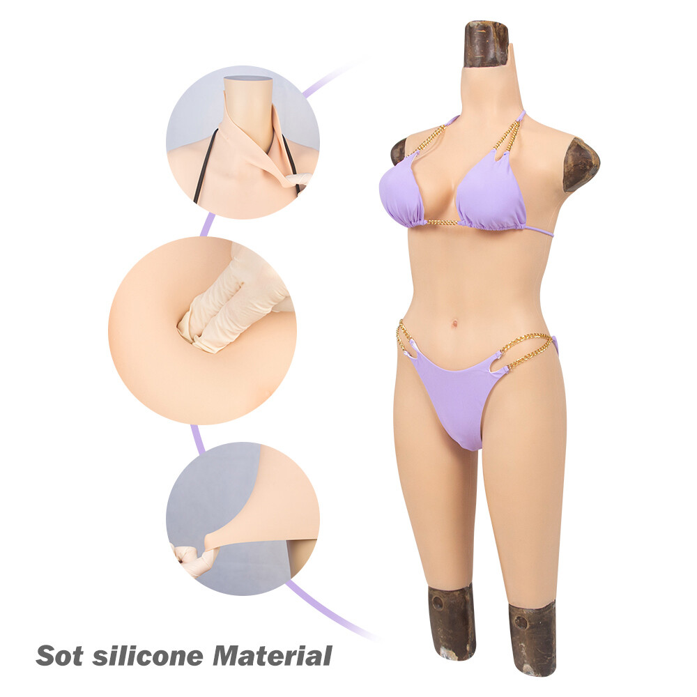 Silicone Body Breast Molds C/G Cup Fake Vagina Hip Shaping Female Body Suit