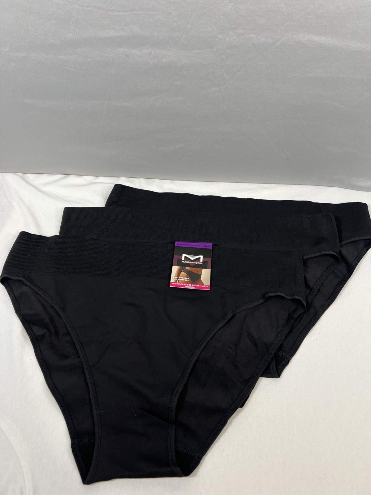 Maidenform Seamless High Leg Bikini 2XL-9. 3 Pair