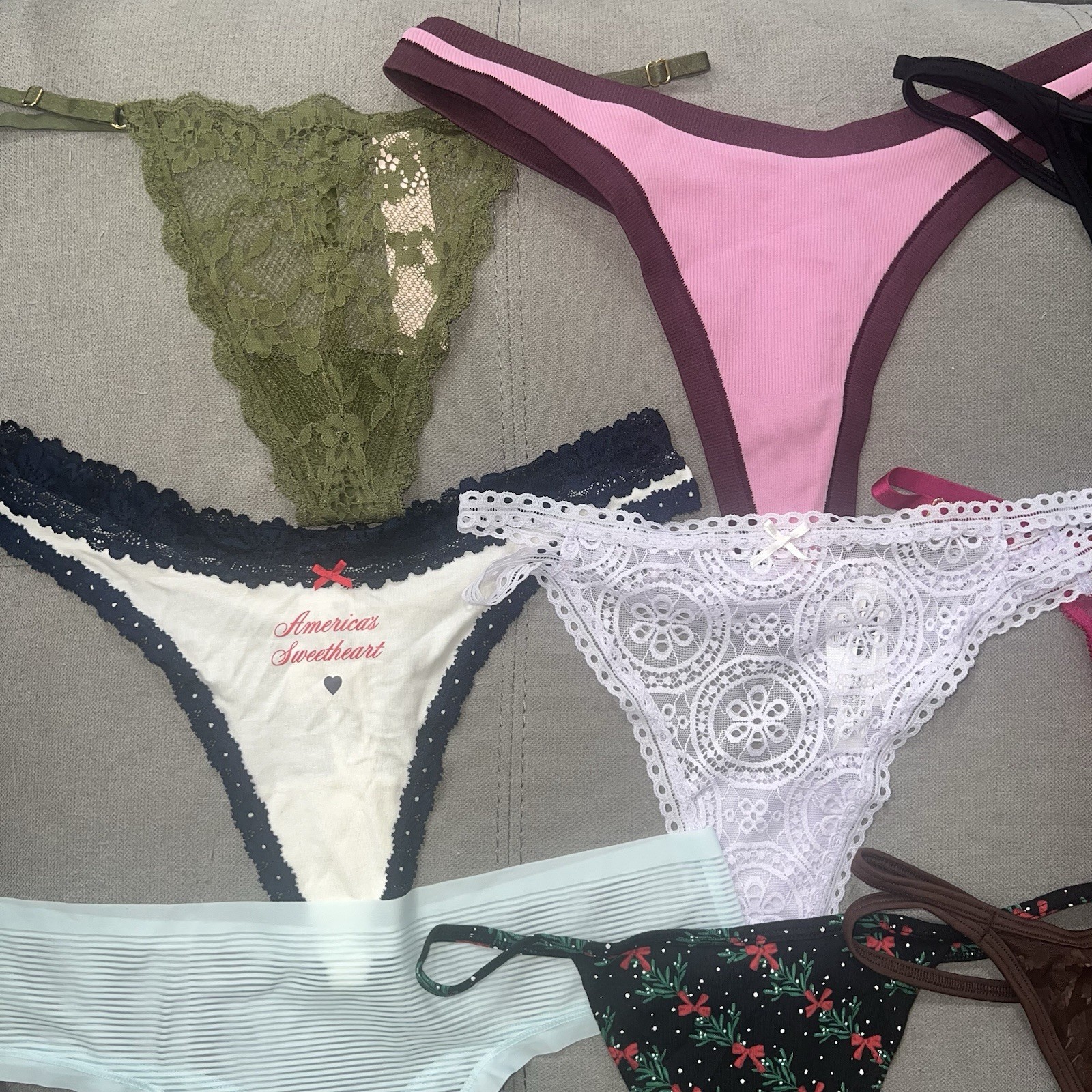 Bundle of 10 Victoria’s Secret Size M Medium Thongs Panty Underwear Panties New