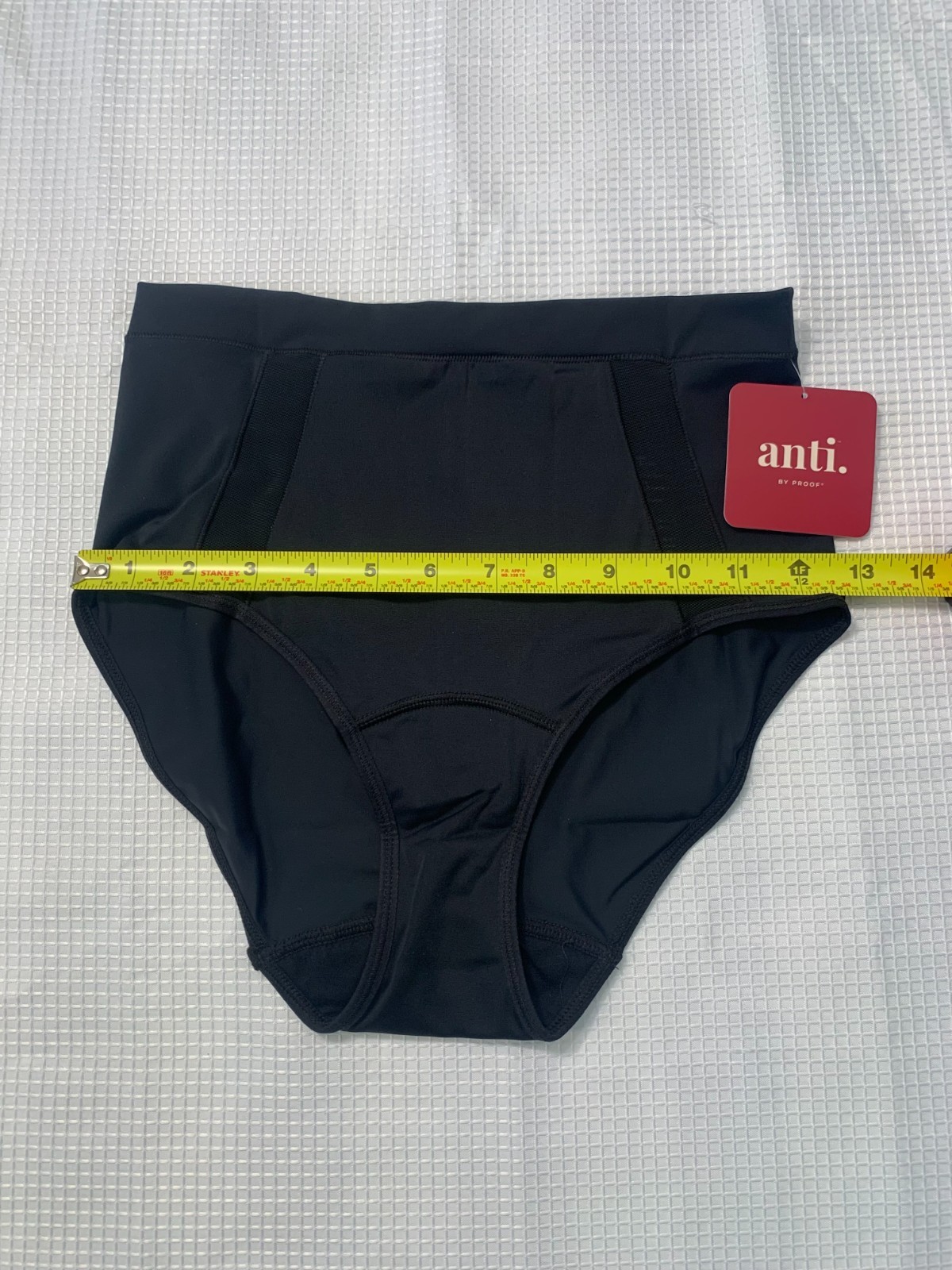 (E-145) Anti by Proof Leakproof High Waist Brief Black XS Seamless Period Underw