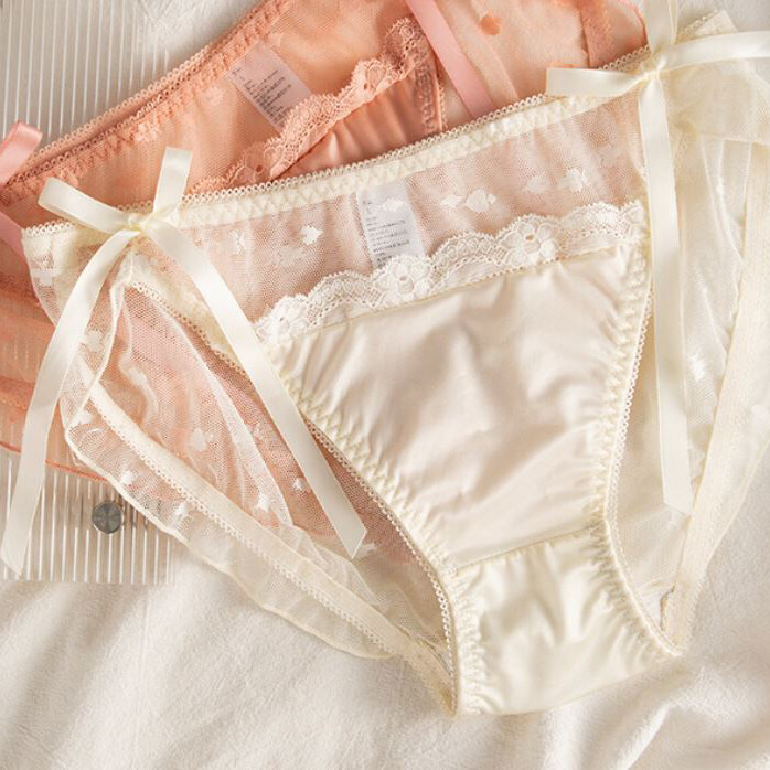 5 Packs Lot Sexy Womens Ladies Satin Panties Lace Sheer Briefs French Underwear