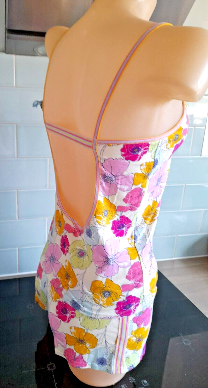 Antonia Ghazlan Pink/Blue/Green/Yellow Printed Floral Cotton Shorts