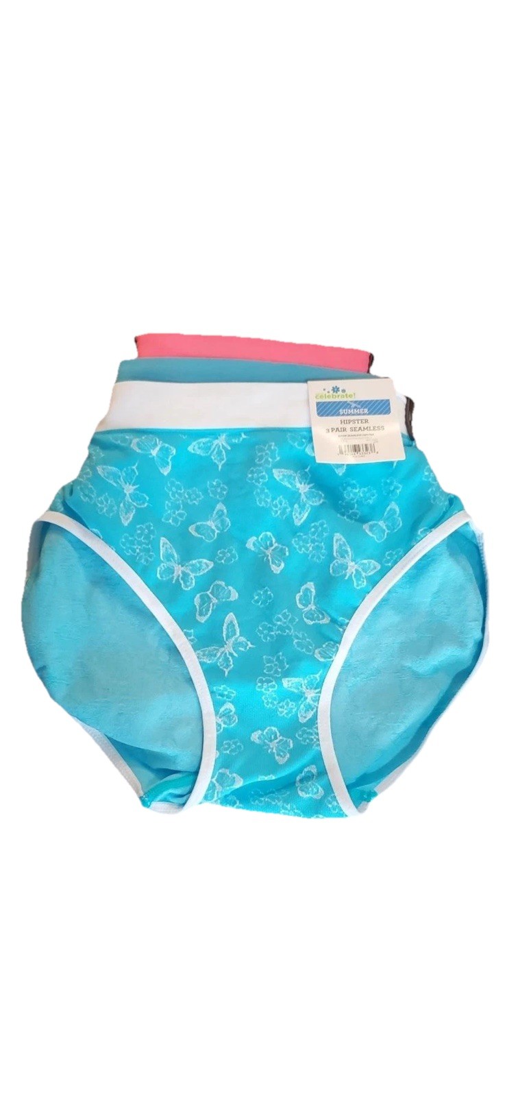 Small 3 Pack Seamless Hipster Panties Size S 4/6 Celebrate Summer Butterflies