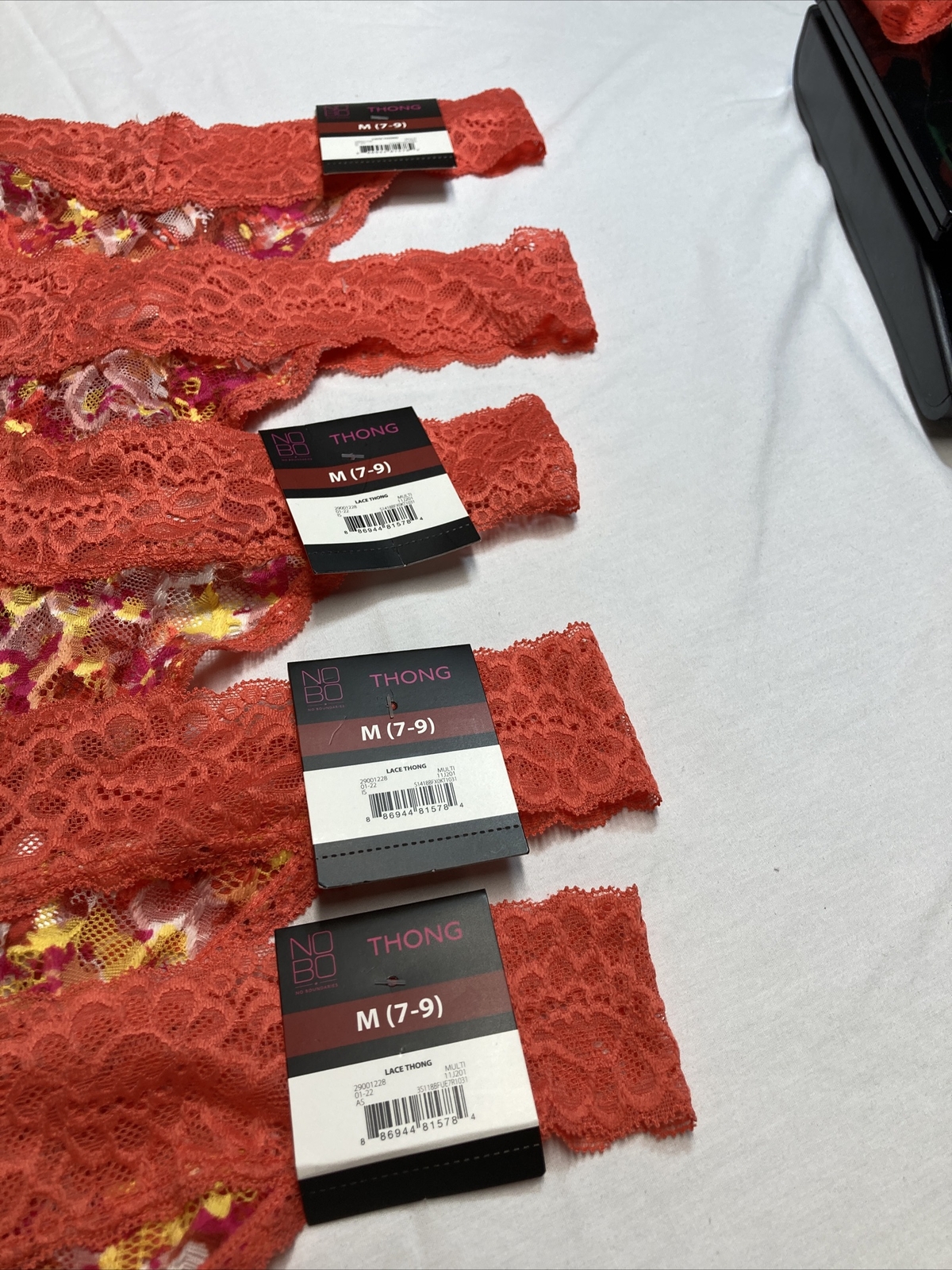 Women No Boundaries 5 Pack Stretch Thong Panties Size M (7-9) NWT