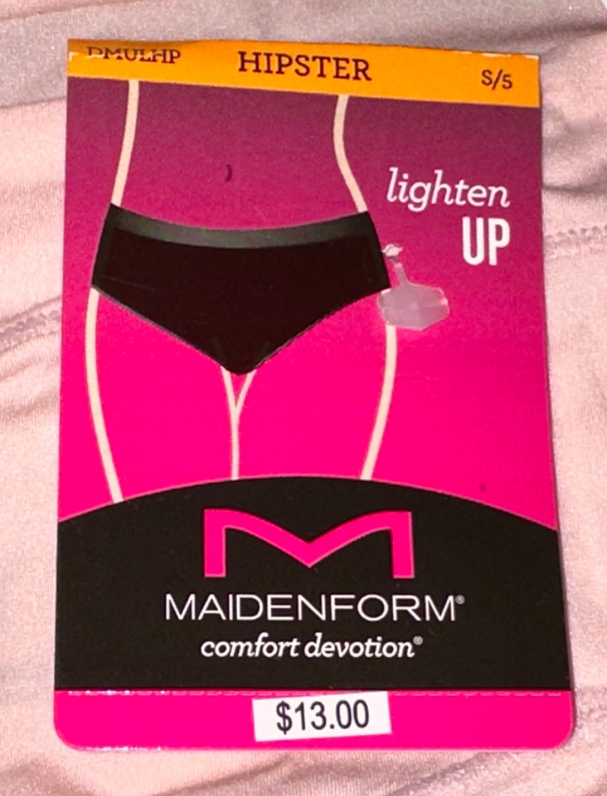 MAIDENFORM Comfort Devotion Lighten Up Pale Pink Hipster Panty Womens S M XL 2XL