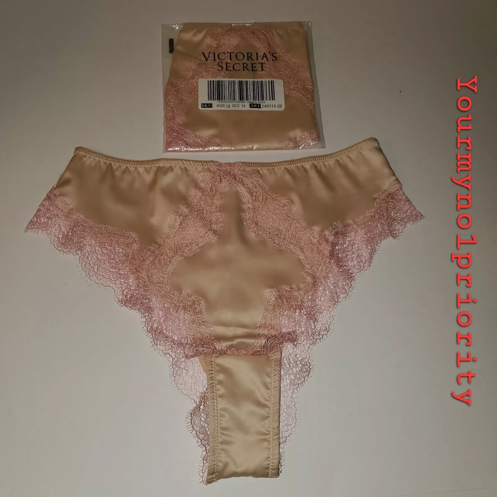 Victoria’s Secret Brazilian Panties Thong Like Luxe Lingerie Satin Lace 29.50