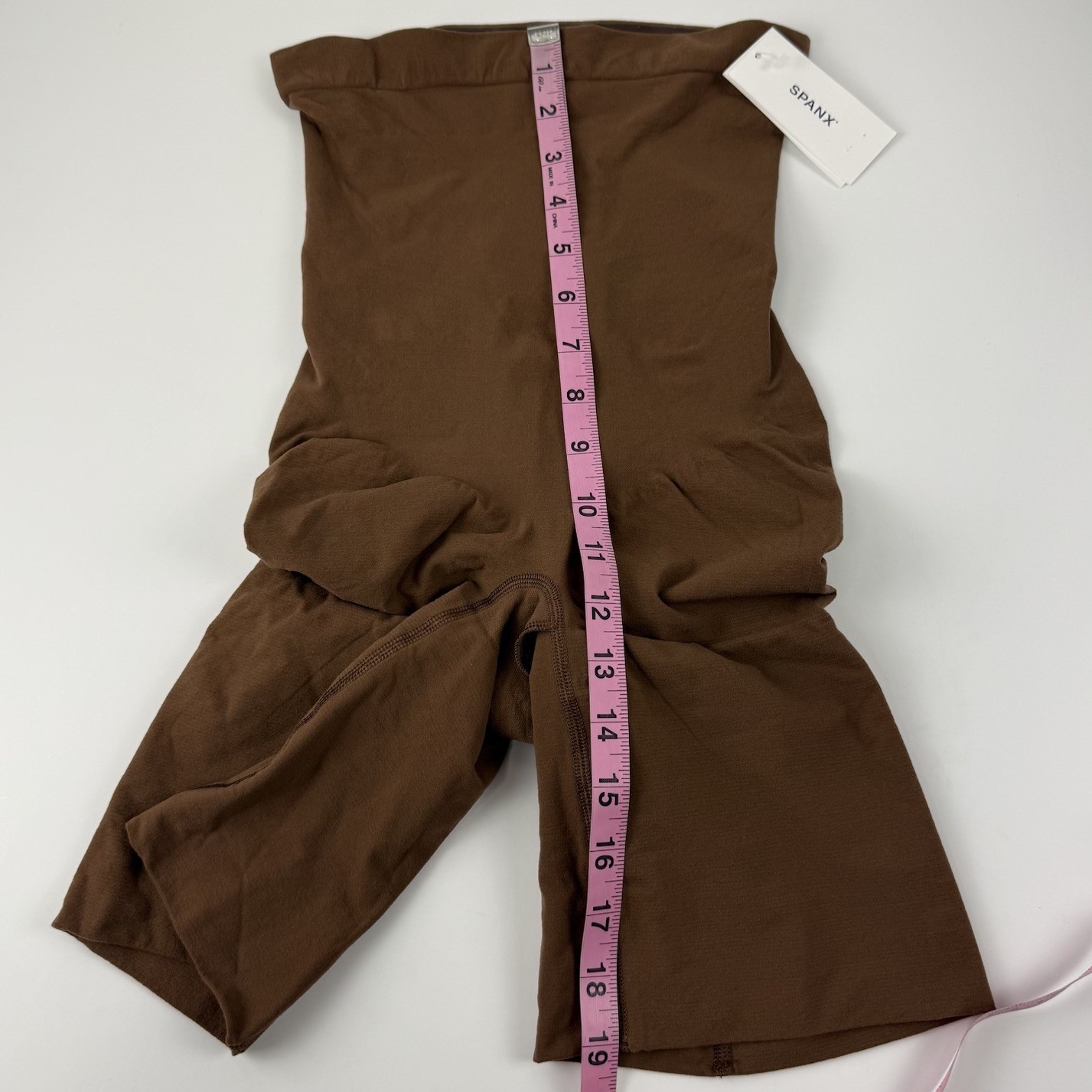 Spanx Power High Waisted Mid Thigh Short Womens XL Brown 10398R Shaper NWT NEW