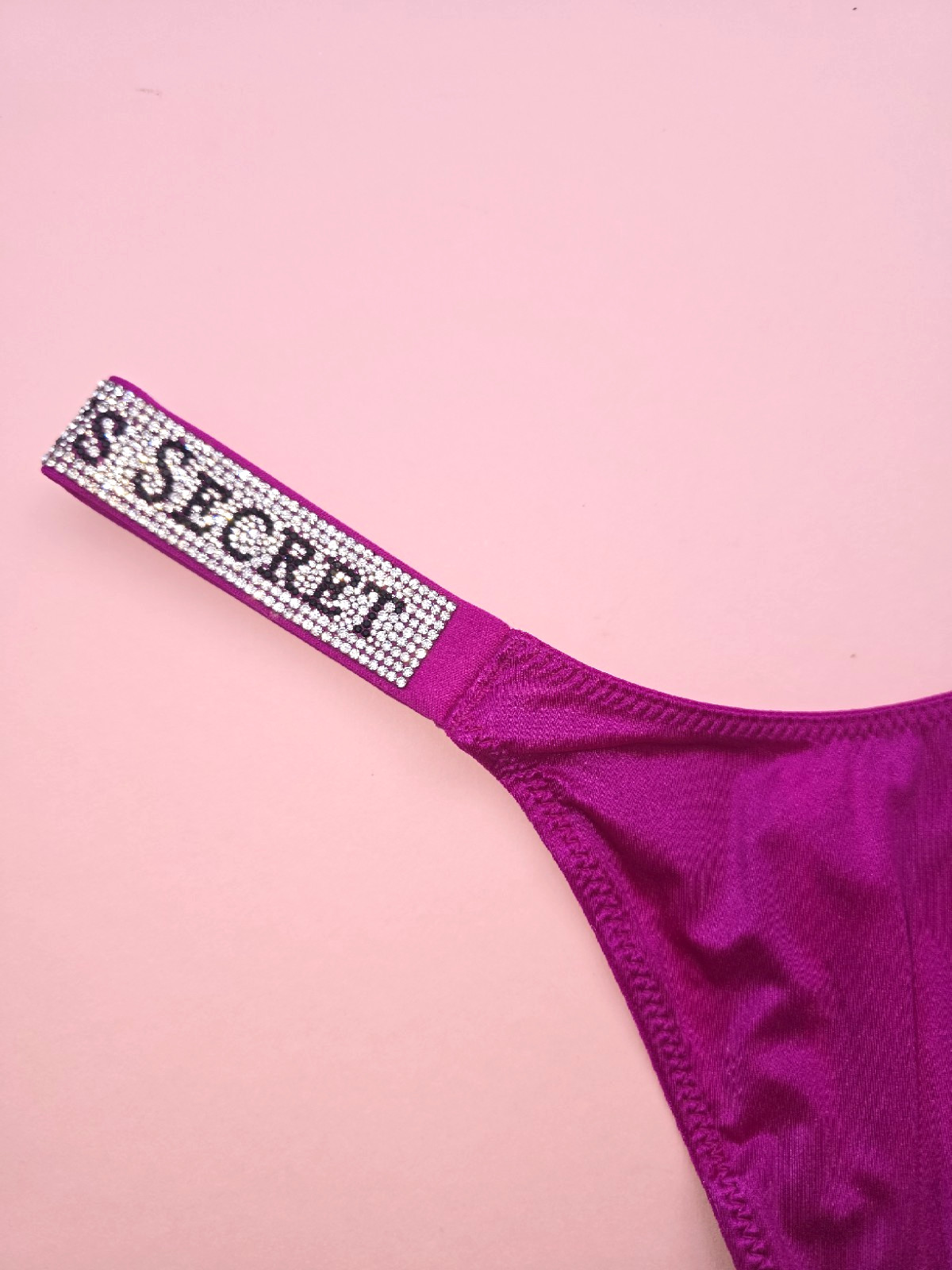 Victoria’s Secret Very Sexy Logo Satin Shine Strap Thong Panty Berry XS S M L XL