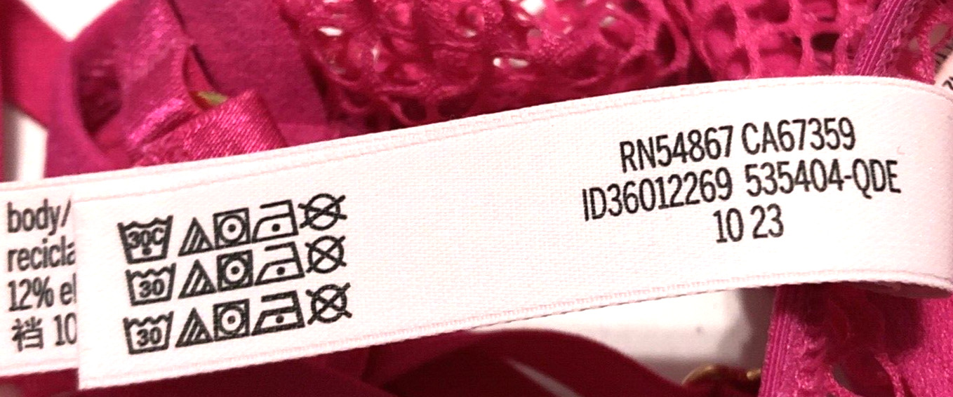 Victoria’s Secret NWT Medium Pink Fishnet String Cheeky Panty Open Back Lace Up