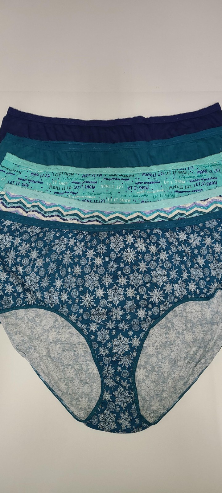 NWOT Assorted Comfort Choice 5 Pair Pack Cotton Brief Panties Size 13