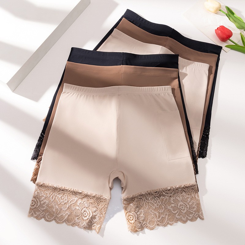 3 Pack Lot Womens Ladies Boyshorts Panties Underwear Lace Boxer Shorts Lingeries