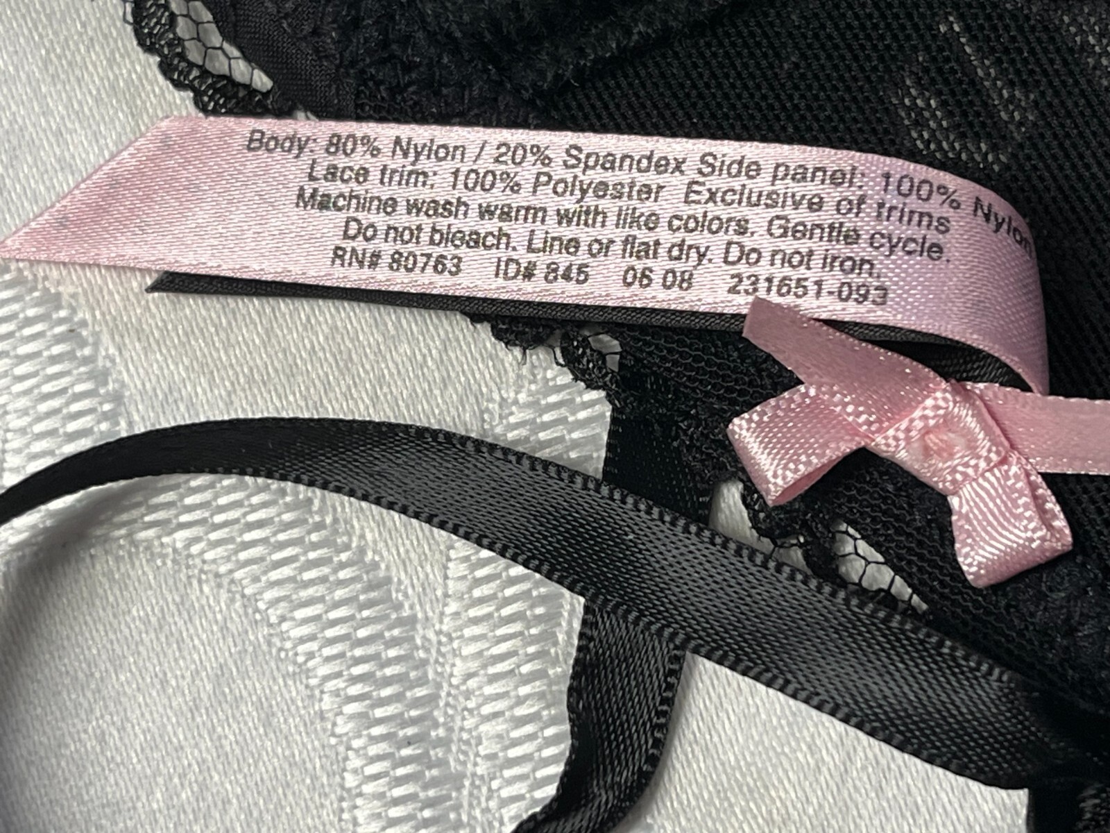 Victoria’s Secret Corset Panty Medium Black High Waisted Boned