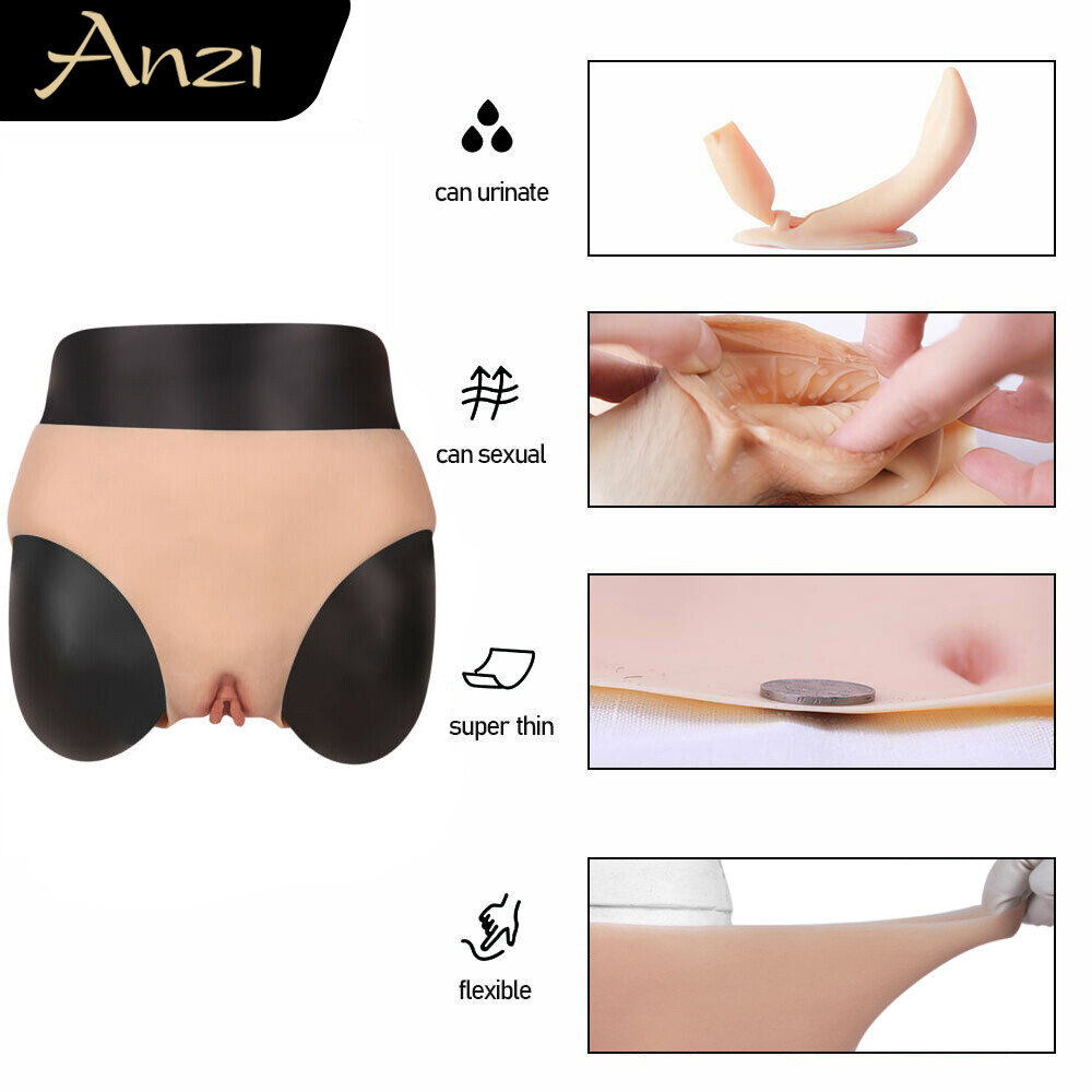 Anzi silicone fake pants trousers underwear panties for crossdressers transgensers