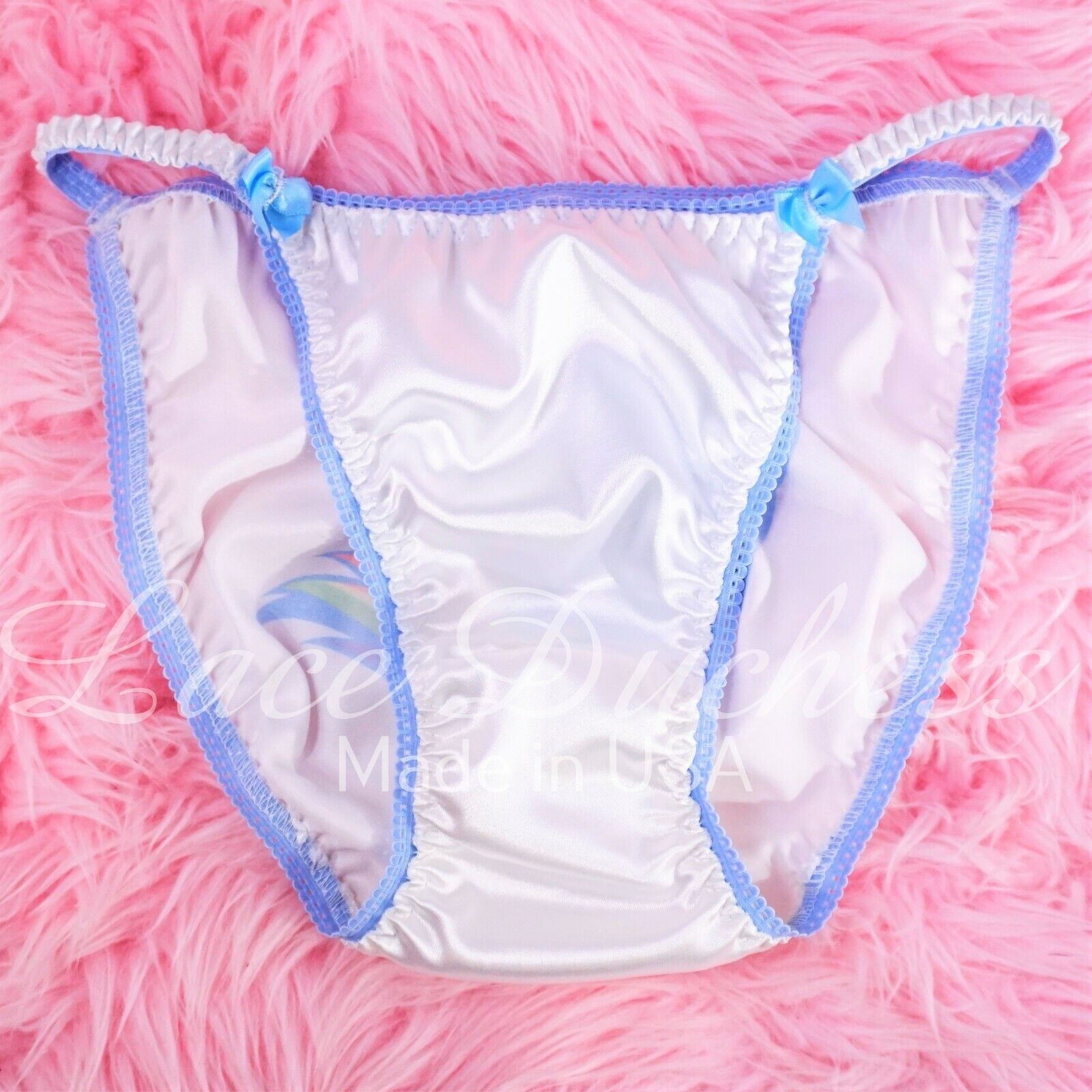 Rainbow Pony Satin Sissy DUCHESS CUT ladies men’s COUPLES string bikini panties