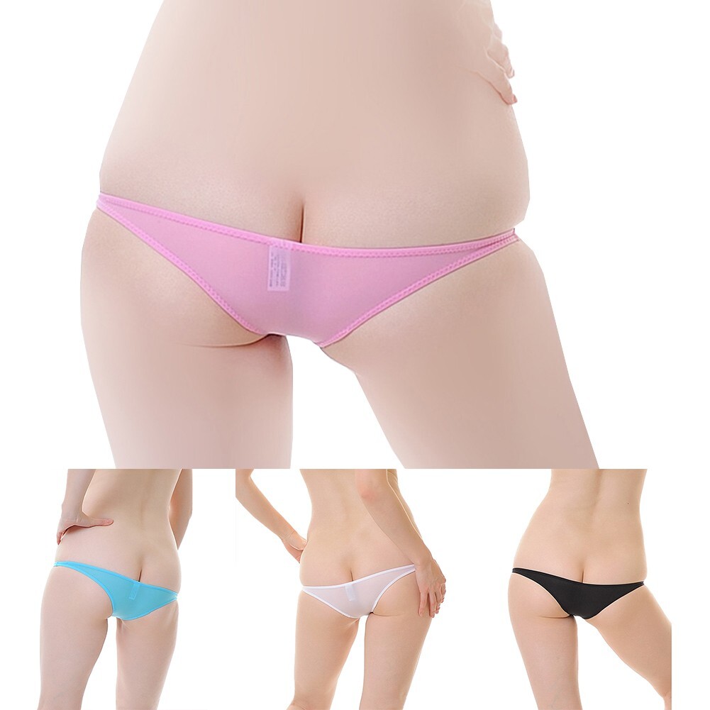 Sheer Thongs Knickers Briefs Women Sexy See-Through Panties G-string Underwear