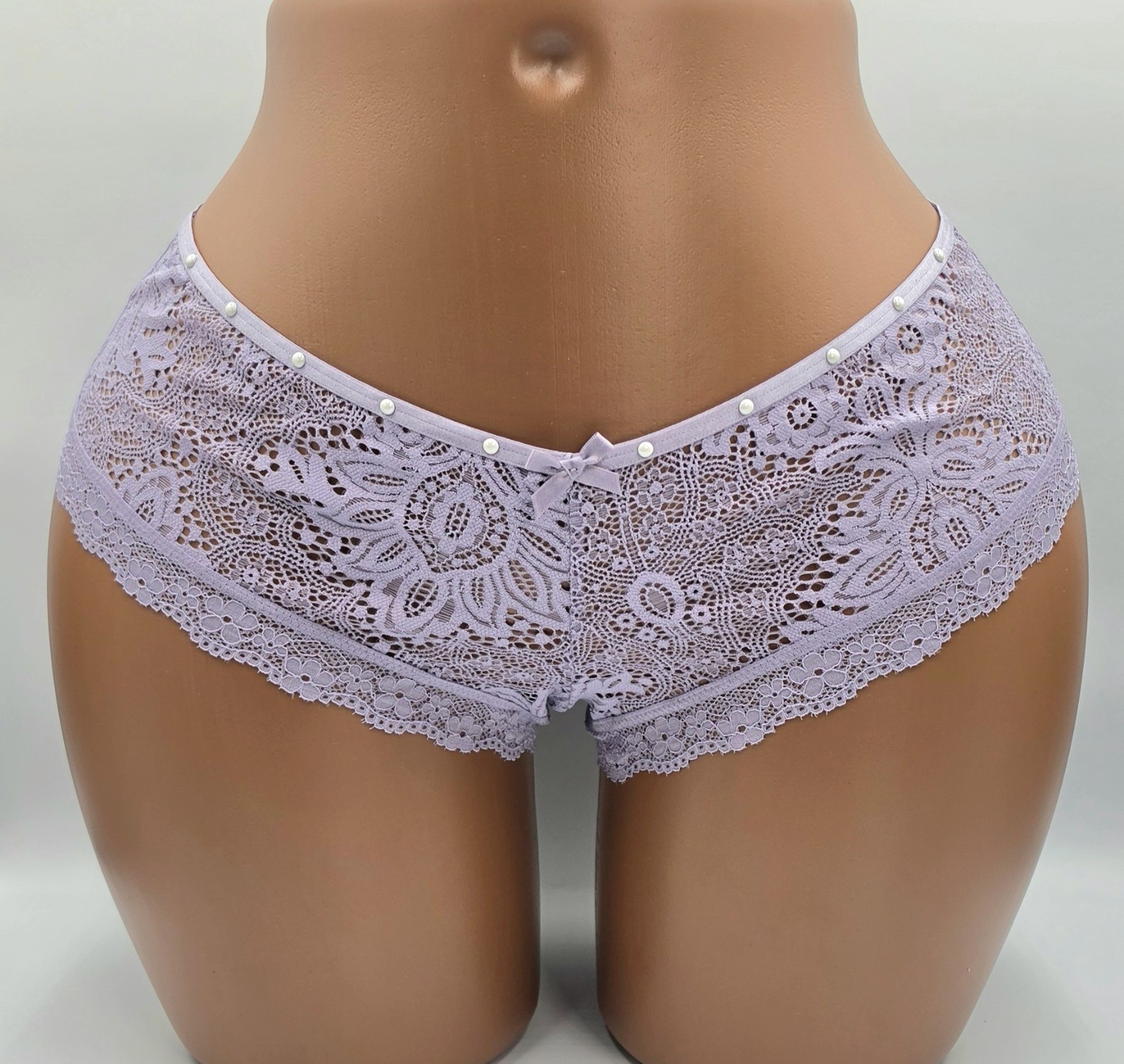 Victoria’s Secret Very Sexy Cheeky Panty XL Lavender Lace Pearl Trim NWOT