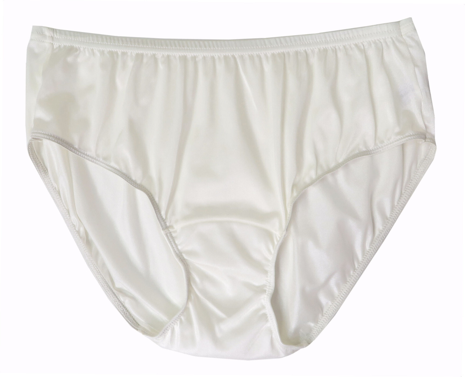 Shadowline Panty Women’s Hipster Nylon No Ride Full Seat Underwear 3-Pack Ivory