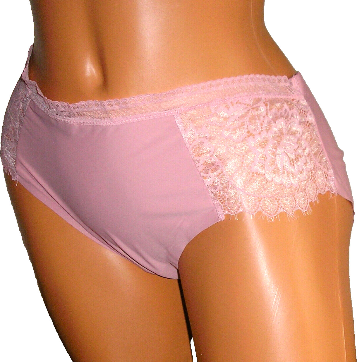 Panties Lingerie Laura Ashley Dusty Rose Lace Side Hipster XL Adult Gift