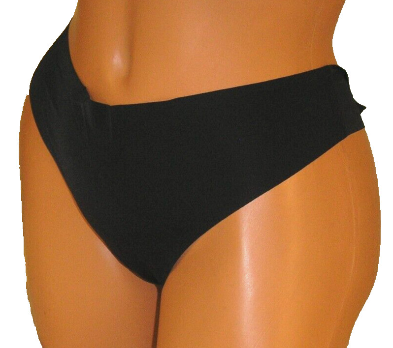 Heart Print Black Thong Panties Lingerie, XL Adult Gift
