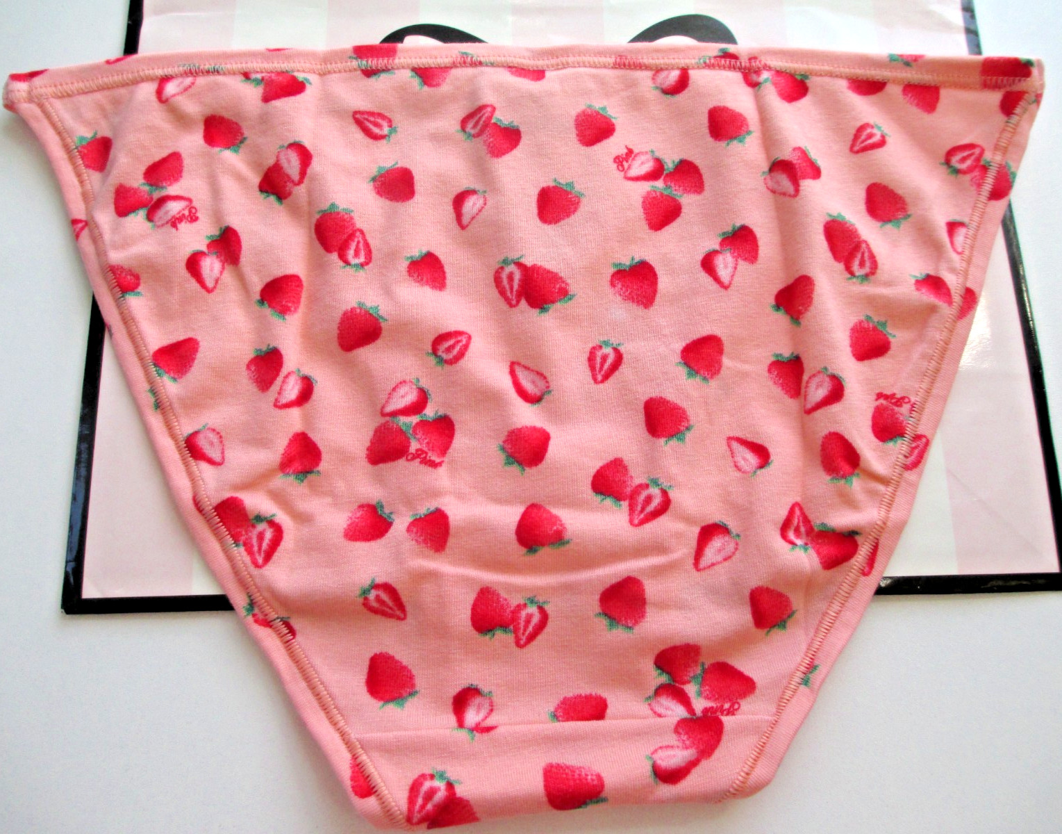 VICTORIA’S SECRET PINK Cotton String Bikini Panty S M L XL Strawberries NWT VS