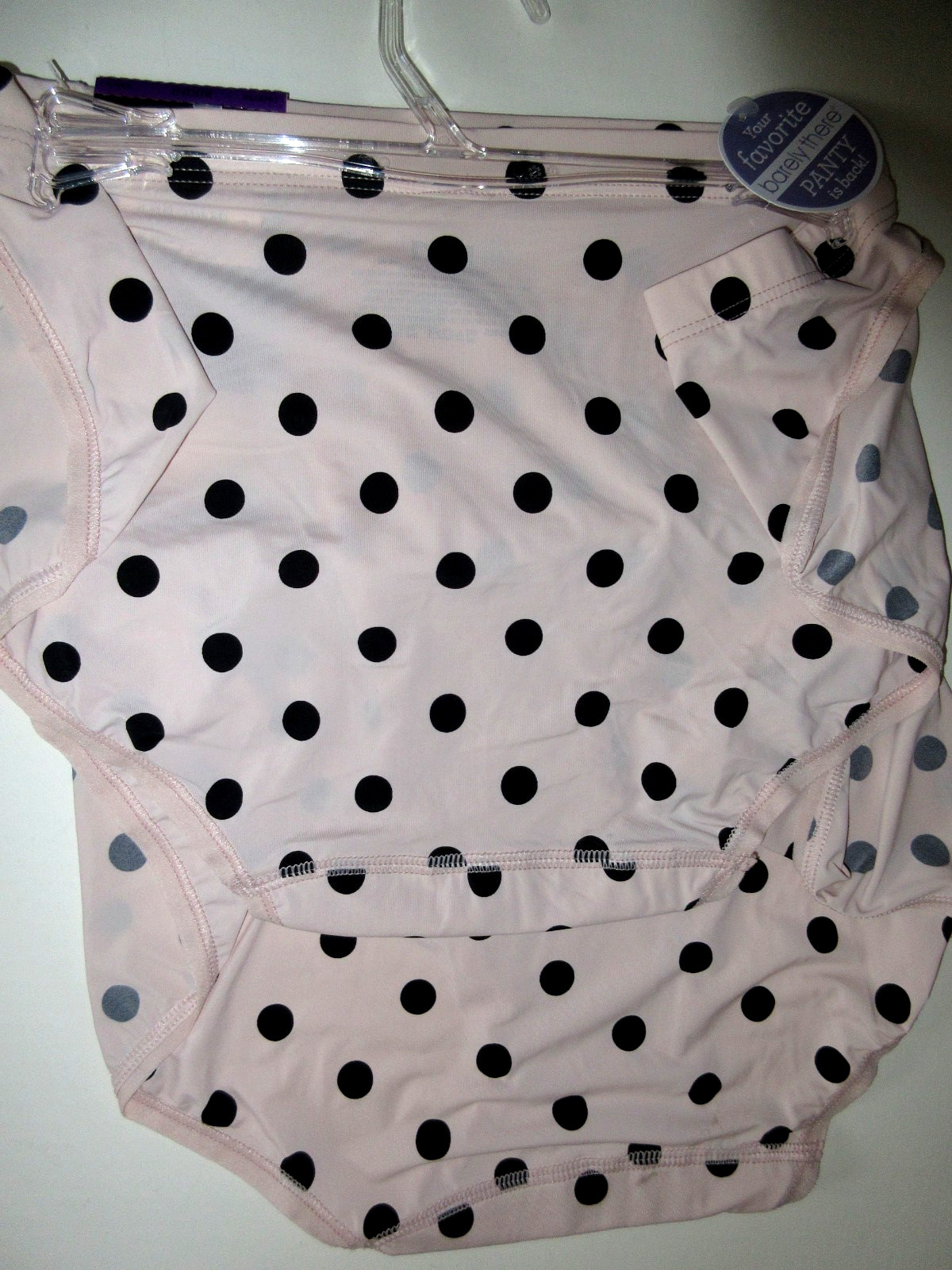 Maidenform 2-Pair BIKINI panties Barely There invisible Pink dots Nylon ~ XL/8